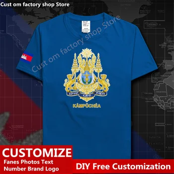 Cambodgiei Cambodgia Gratuit Tricou Personalizat Numele LOGO 100% Bumbac T-shirt pentru Bărbați Femei Moda High Street Hip Hop Liber Casual T-shirt