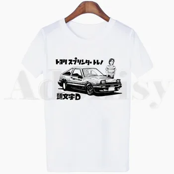 Drift AE86 Inițială D 90 Takumi Fujiwara HachiRoku Vara Noi 90 's Short Sleeve Print Îmbrăcăminte pentru Femei T-Shirt Graphic Îmbrăcăminte