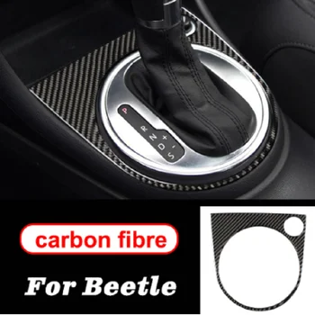 Fibra de Carbon Auto Interior Schimbator de Viteze Cadru Capacul Panoului Ornamental se Potrivesc Pentru VW beetle 2012-2019