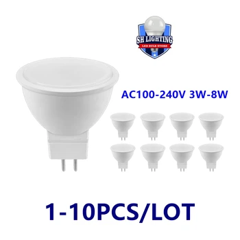 1-10buc Fabrica direct spot LED MR16 lumina AC100V-240V 3W 5W 6W 7W 8W mare luminos lumina alb cald înlocui 50W 100W lampa cu halogen