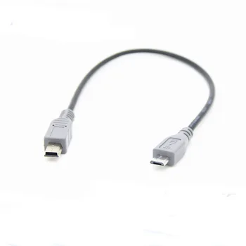 1 buc Mini USB Tip B Masculin La Micro B Male 5 Pin Convertor Adaptor OTG Plumb Cablu de Date 20cm / 1M 3FT