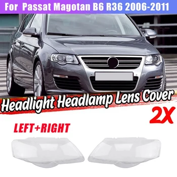 1 Pereche Stanga+Dreapta pentru Passat Magotan B6 R36 2006-2011 Farurilor Auto Lens Cover Abajur Lumină Față de Acoperire Coajă