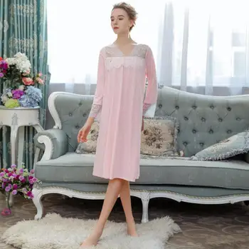 100% bumbac somn rochie 2020 primăvară de moda Europene palatului printesa somn rochie super moale frumusete de zeita dantela sleepwear wj1988
