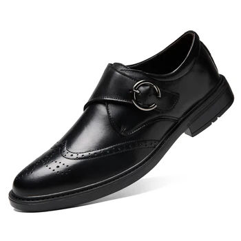 100% din Piele Barbati Pantofi Anglia Vestimentar Business Casual Confortabil Tata Pantofi Barbati Scalp Non-alunecare de Încălțăminte Mare Dimensiunea 47