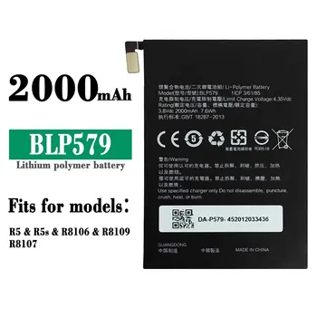 100% Original de Rezervă 2000mAh BLP579 Utilizare a Bateriei Pentru OPPO R5 R8107