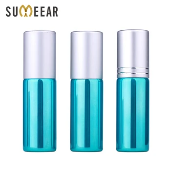 100buc/Lot 5ml Verde UV Pahar ulei Esențial roll-on sticla de Parfum mini Reîncărcabile Sticla de Parfum eșantion Mic