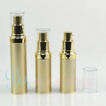 100buc lux 20ml 30ml de aur din Asia de vid sticle ,plastic Lotiune spray Crema de sticla ,airless sticle de cosmetice en-gros