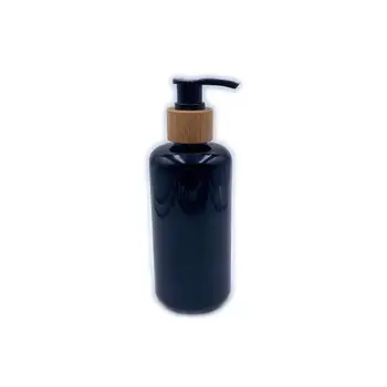 100ml Negru Cosmetice, Ambalaje sticla Dropper Sticla Cu Pompa de Bambus Capac Crema de Corp cu Parfum Ulei Esențial de Sticle Returnabile