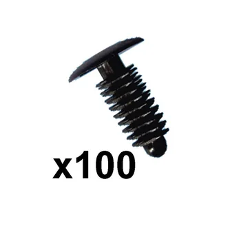 100x Pentru Masina din Plastic Tăiați Clipuri - potrivit pentru 6-7mm, gaura - 14mm Cap