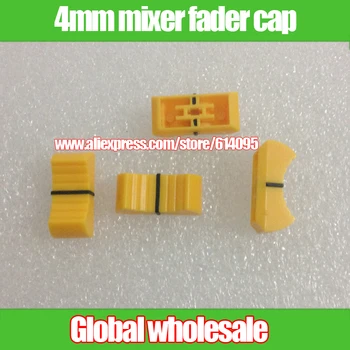 10buc galben mixer fader cap drept slide potențiometru fader butonul / Redarea discurilor buton capac gaura 4mm audio capac de ajustare