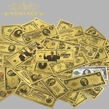 10buc/lot Frumos Toate Tipurile Diferite de Anul America Bancnotelor în Aur a Bancnotelor în Placat cu Aur de 24k Pentru Colectie