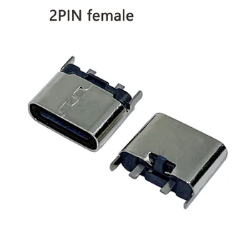 10buc/lot USB Tip-C 2P Sârmă de Sudare Femeie Conector Cablu Pentru Încărcare Telefon Mobil