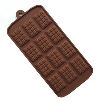 12 Chiar de Silicon Mucegai Ciocolata 3D DIY Fondant Matrite Candy Bar, Tort de Decorare Instrumente de Săpun Forma de Copt Accesorii