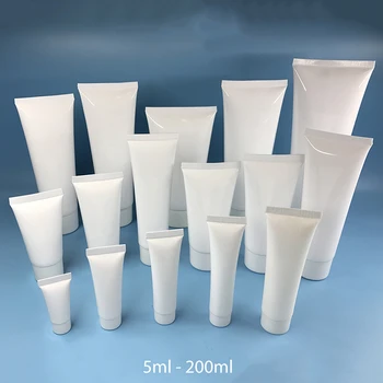 120-200 ml din Plastic Alb Stoarce Sticla de Sampon Lotiune Crema Gol Tub Moale Reîncărcabile Cosmetice lotiune de Curatare Faciala Sticle
