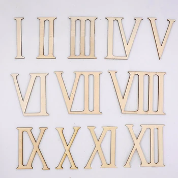 12PCS Mixte Lemn Felii Numeral Forma Numere Numerice de uz Casnic din Lemn Cadou Meserii Decor Ornamente