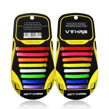 16pcs Nici o legătură Elastice de Silicon, Sireturi Leneș Ușor Colorate Șiret Alb Înlocuitor pentru Adidasi Pantofi Sport Siret Dantela