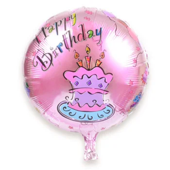 18 inch tort rotund partidul balon balon cu hidrogen petrecerea de ziua decor folie de aluminiu balon copil de dus
