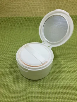 1buc gol pudra borcan cu ciur oglinda Cosmetica din plastic compact pulbere alb Clapetă Machiaj caz subpachet Cutie