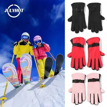 1Pair Adult Copii Băieți Fete Vânt Impermeabil de Schi Mănuși de Iarnă Mănuși de Cald Schi pentru Copii cu un Deget în aer liber Zăpadă Sport Mănuși