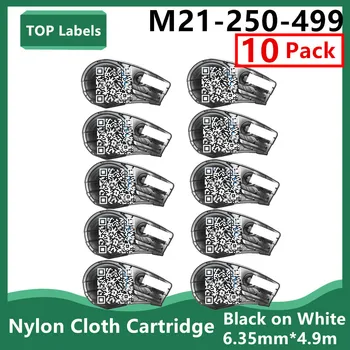 1~10PK Înlocui M21-250-499 Multi-Scop Nailon Etichetă pentru Identificare Generala,Sârmă de Marcare,Laborator de Etichetare, Negru pe Alb
