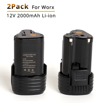 2 BUC 12V 2,0 Ah Li-ion, Baterii de Înlocuire pentru Rockwell pentru Worx WA3503 Instrumente de Putere WU151 WU127 WU128 WX521 WU679 WX6777 WX3827