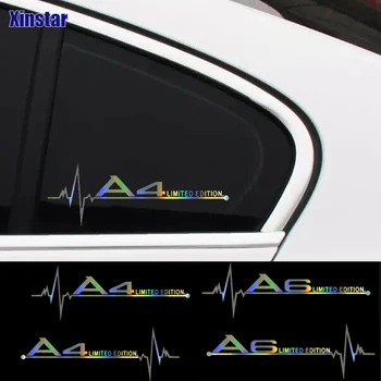 2 buc Colorate Reflectorizante Mașină windows autocolant pentru Audi A3 A4 A5 A6 A7 A8, TT, Q3 Q5 Q7 A1 B5 B6 B7 B8 B9 8P 8V 8L C5 C6 C7 4F