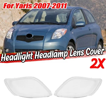 2 buc Mașina la Stânga și la Dreapta Far Obiectiv Clar abajurul Shell Acoperire pentru Toyota Yaris 2008 2009 2010 2011