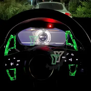 2 buc Mașină Luminos de carbon Volan padele de Schimbare a vitezelor Manetei Pentru Audi R8 RS3 RS4 RS5 TT TTS RS 2016 2017 2018