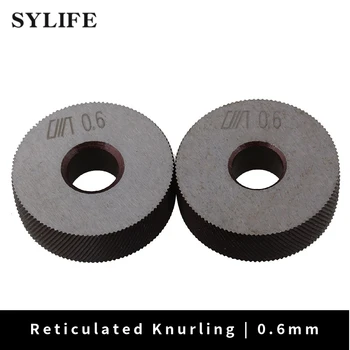 2 buc Oțel Knurling Tool Diagonală Roata Liniar Randalinare 0.6 mm Pas 8 x 26mm