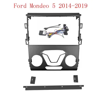 2 Din Masina DVD Cadru Audio Montarea Adaptorului de Bord Tapiterie Kituri Angel Panoul de 9inch Pentru Ford Mondeo 5 2014-2019 Dublu Jucător de Radio