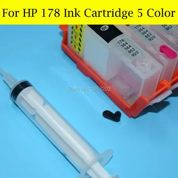 2 Set de 5 Culori HP178 Reumplere Cartuș de Cerneală Cu ARC/Auto Reset Chip Pentru HP 178 Cartuș de Cerneală XL