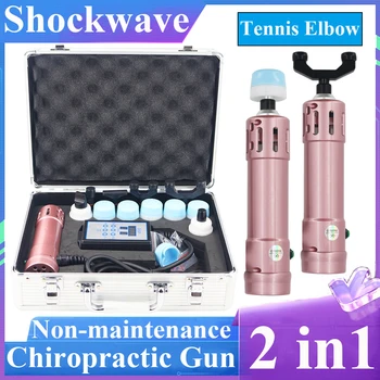 2 în 1 Shockwave Chiropractic Arma Masaj ED Tratament Fasciita Plantara Dureri Musculare Relief Portabil Terapie de Șoc Val Mașină