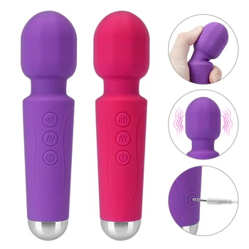 20 Frecvența AV Stick Jucărie Sexuală pentru Femei Portabil de Masaj Stick Vagin Stimulator Clitoris Vibrații Puternice și Mut