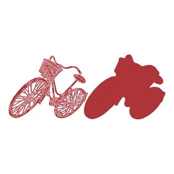 2022 Album Jurnal Decor Stencil Două Roșii Robins Epocă Plimbare cu Bicicleta de Tăiere de Metal Moare Relief Model DIY Felicitare