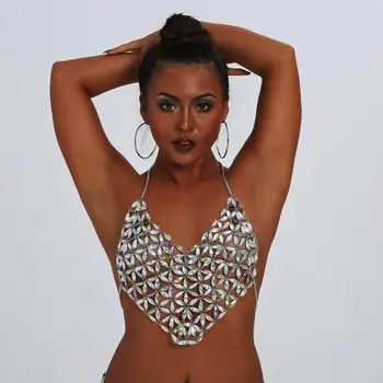 2022 Bijuterii din Acril femei sexy bralette lanț Acrilice sutien bikini bijuterii de moda de vară pe plajă corp bijuterii