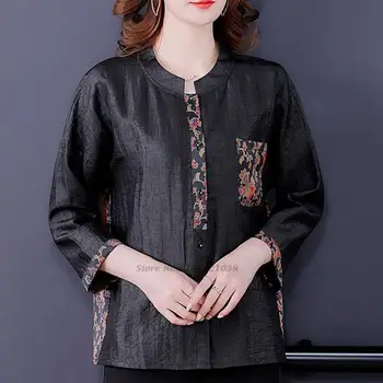 2022 chineză tradițională hanfu bluza naționale floare de imprimare hanfu tricouri vintage serviciu de ceai hanfu tricouri oriental tang costum