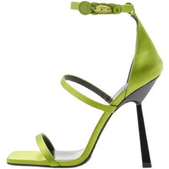 2022 Noi Femei Pantofi Stiletto Sexy Cu Open Toe Catarama 10CM Super Toc Înalt Sandale de Moda