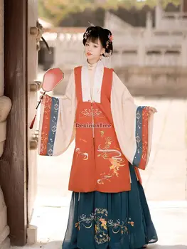 2023 stil Chinezesc tradițional hanfu rochie set dinastiei ming femei vintage hanfu rochie set cosplay festivalul de primăvară hanfu a459