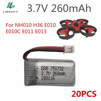 20buc 3.7 V 260MAH Pentru Eachine E010 E010C E011 E013 H36 Mini RC Quadcopter: 3.7 V 260MAH 30C Libo Upgrade Baterie Capacitate Baterie