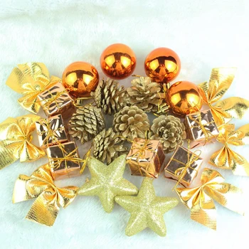 24 Bucati Pe Cutie de Culoare Bronz Minge de Spumă Conuri de Pin pentru Decorațiuni pentru Bradul de Crăciun Ornamente de Crăciun, Cadouri, Pandantive