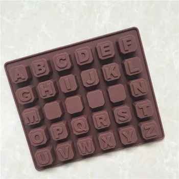 26 engleză Litere Gel de Siliciu Ciocolata Mucegai DIY Săpun Manual de Gheață Grila de Mucegai de Copt Instrument XG183