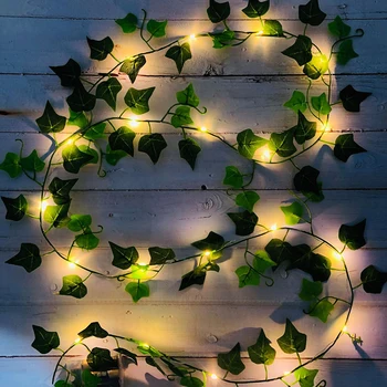 2M 20 LED-uri de Frunze de Iederă Lumini Șir De Halloween, Crăciun Copaci Grădină, Curte, Terasa Lumini DIY Nunta Petrecere Dormitor Decor Acasă