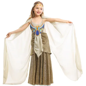 3-12 ani toamnă imbracaminte copii fata frumoasa mitologia Egipteană rochie Halloween copii costum faraon Egiptean