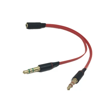 3.5 mm 1 Feminin 2 de sex masculin Căști Căști Audio Cablu de Microfon Splitter Adaptor Conectat Cablul de la Laptop PC AQJG