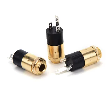 3.5 mm PJ392 Stereo Conector pentru Căști de Aur Adaptor de Priza de Putere Audio Video Soclu Jack Plug Cu Nuca