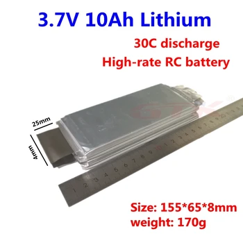 3.7 V, 10Ah litiu acumulator lipo 30C descărcare de gestiune 3.7 V 10000mAh-rata mare de celule RC baterie 12V 24v 48V battery Pack diy