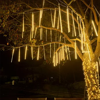 3 Set de LED-uri de Meteoriți Lumini Zână Șir de Lumini Ghirlanda de Lumini de Crăciun în aer liber, Grădină, Decor Nunta Strada Cortina Lampa Noua