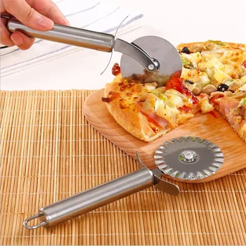 3 Stiluri de Oțel Inoxidabil Pizza Roți & Cutter Rotund Pizza divizor & Cuțit de Patiserie Aluat Paste Instrumente de Bucatarie Bicarbonat de Instrumente de Tăiere