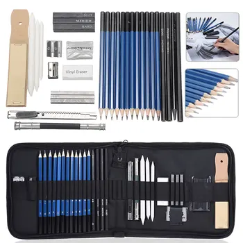 32pcs Desen Pictură Schiță Kit Set cu Creioane, Radiere Ascuțitoare pentru Artist Începător Student Schiță Consumabile