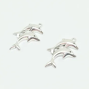 33 buc moda Fierbinte delfin farmecele metalice delfin Pandantive fit Manual DIY colier cercei bratara de Luare de Bijuterii